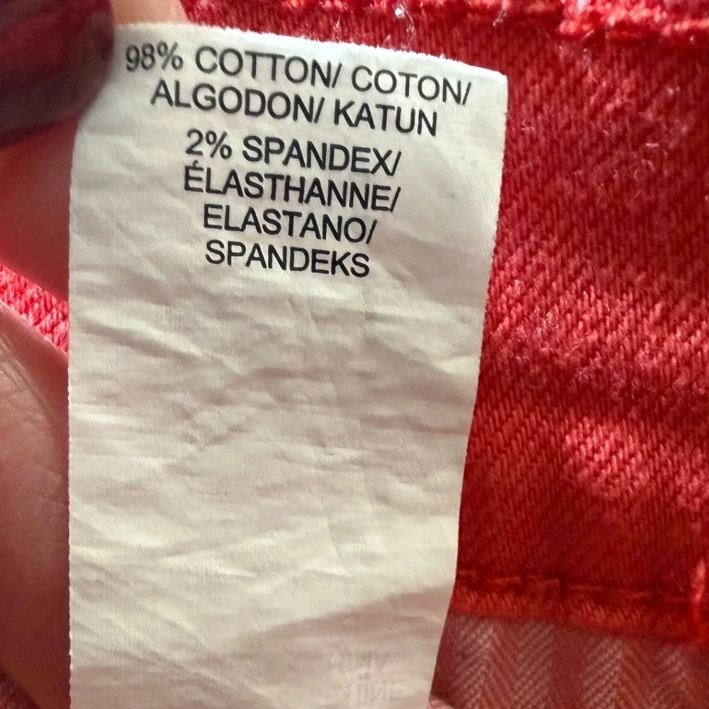 Lucky Brand Sweet N Crop Red Straight Leg Cropped Jeans Womens Size 8 29 7WC1010